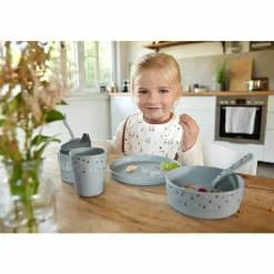 Schnabeltasse mit Doppelgriff - Tiny Farmer - Sheep & Goose - Blue