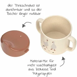 Schnabeltasse mit Doppelgriff - Tiny Farmer - Sheep & Goose