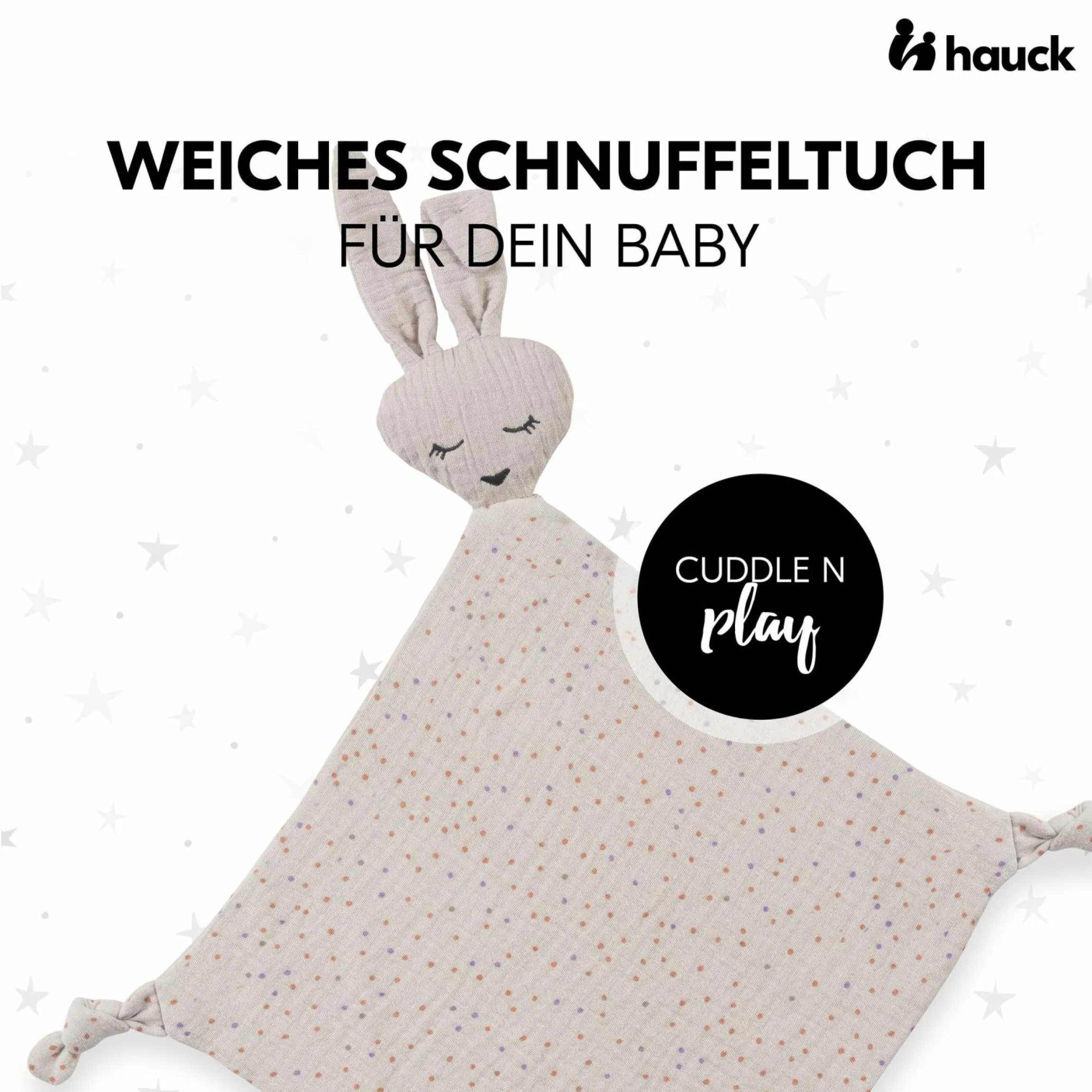 Schnuffeltuch Cuddle N Play Animals - Rabbit Beige Dots