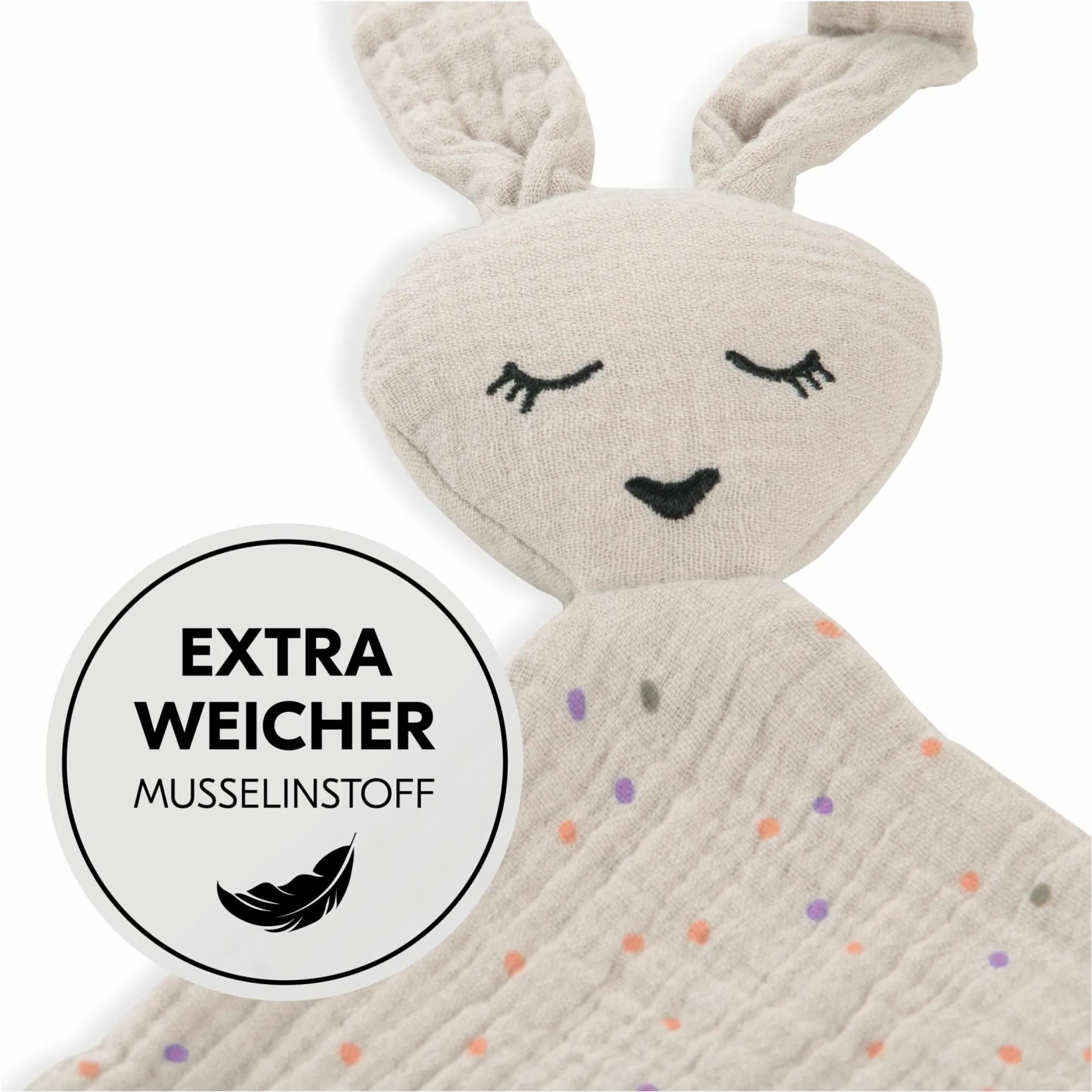 Schnuffeltuch Cuddle N Play Animals - Rabbit Beige Dots