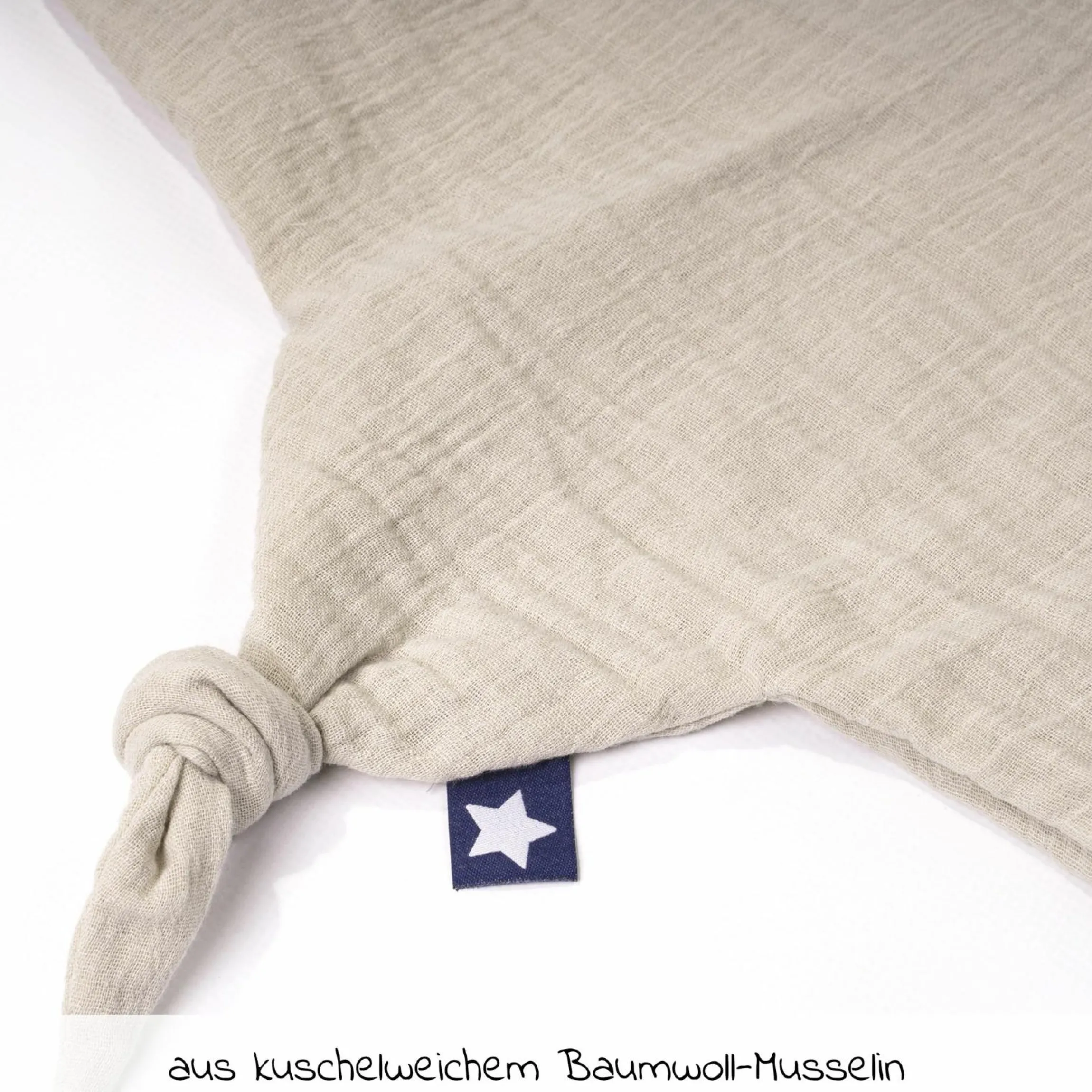 Schnuffeltuch Musselin - Sand