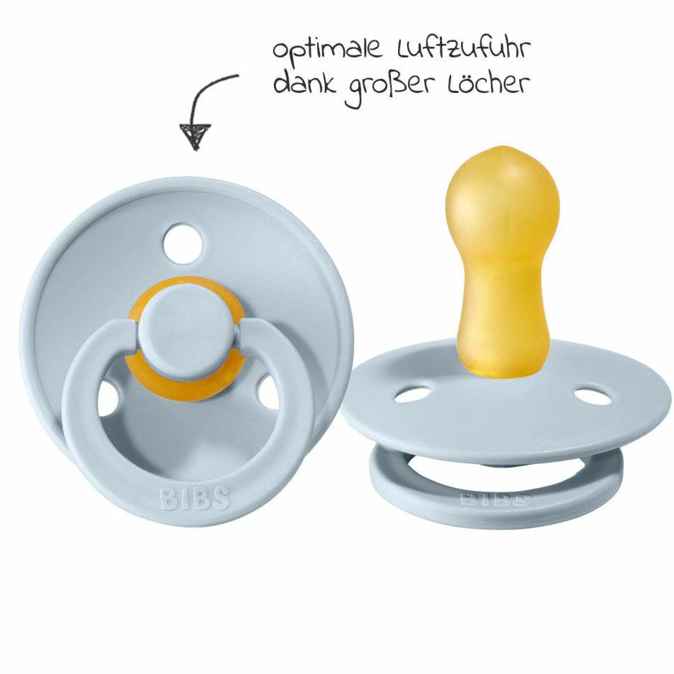 Schnuller - Colour 2er Pack - Baby Blue / Iron - Gr. 6-18 M