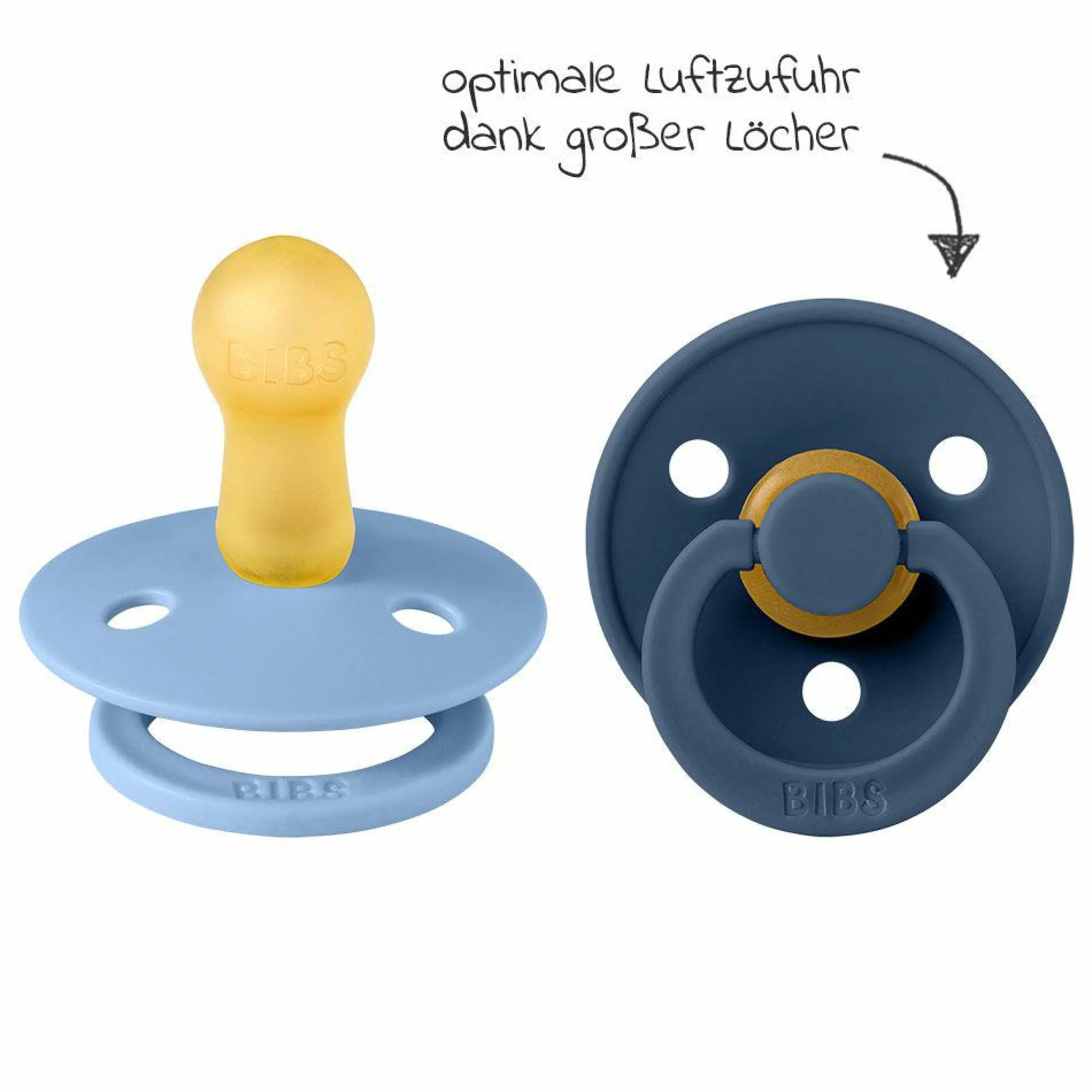 Schnuller - Colour 2er Pack - Sky Blue / Steel Blue - Gr. 6-18 M