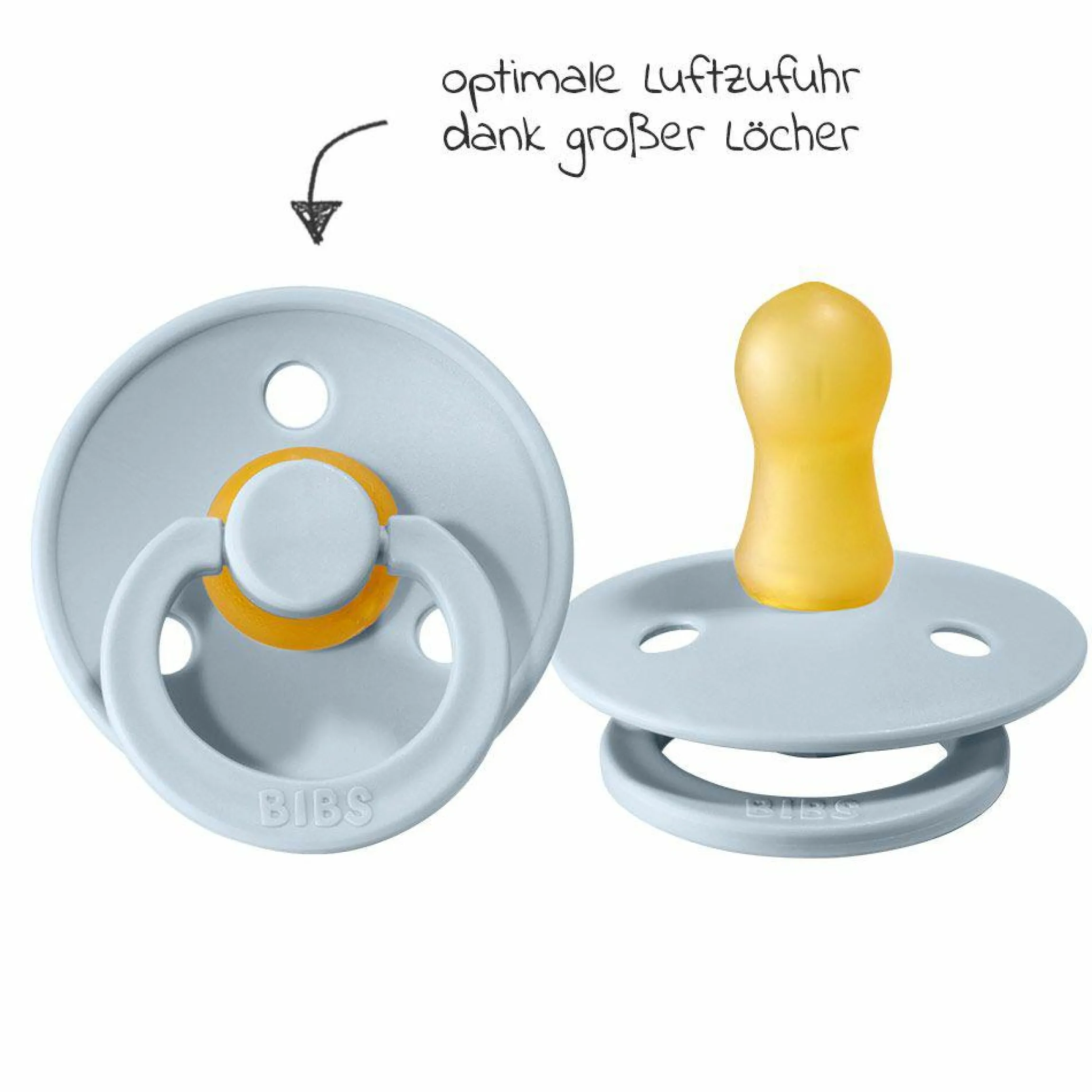Schnuller - Colour 2er Pack - Baby Blue / Iron - Gr. 0-6 M