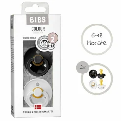 Schnuller - Colour 2er Pack - Black / White - Gr. 6-18 M