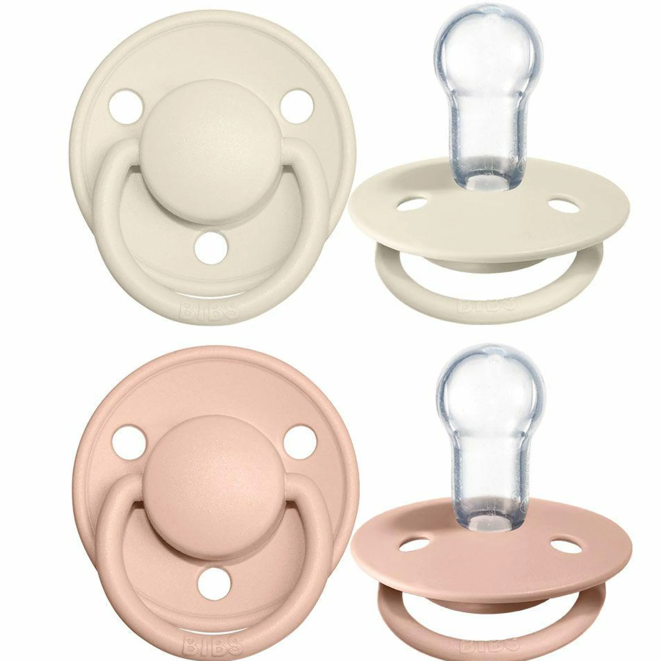 Schnuller - De Lux 2er Pack - Silikon - Ivory / Blush - Gr. 0-36 M