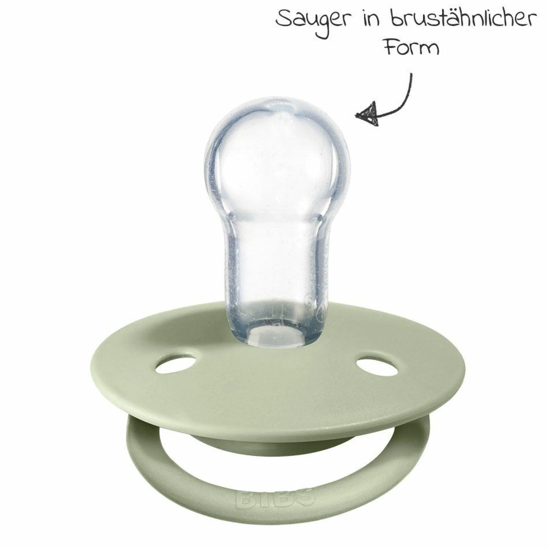 Schnuller - De Lux 2er Pack - Silikon - Ivory / Sage - Gr. 0-36 M