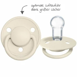 Schnuller - De Lux 2er Pack - Silikon - Ivory / Sage - Gr. 0-36 M