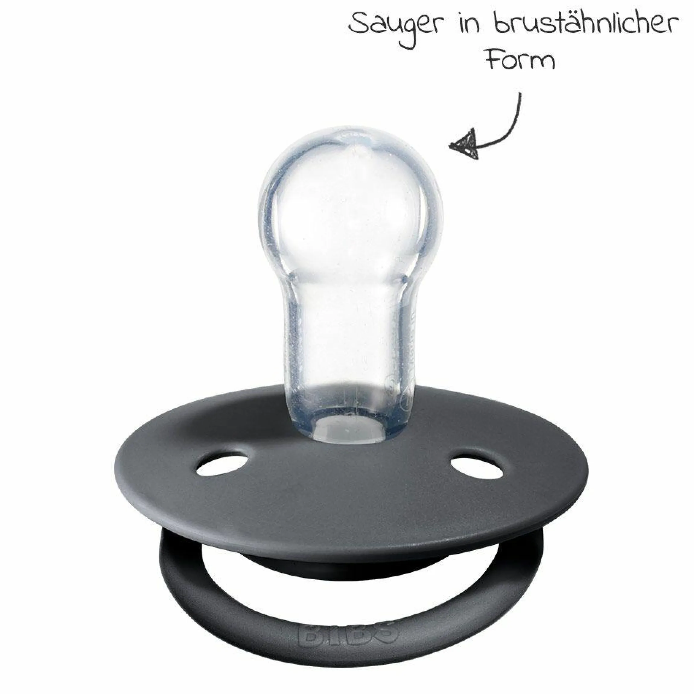 Schnuller - De Lux 2er Pack - Silikon - Iron / Baby Blue - Gr. 0-36 M