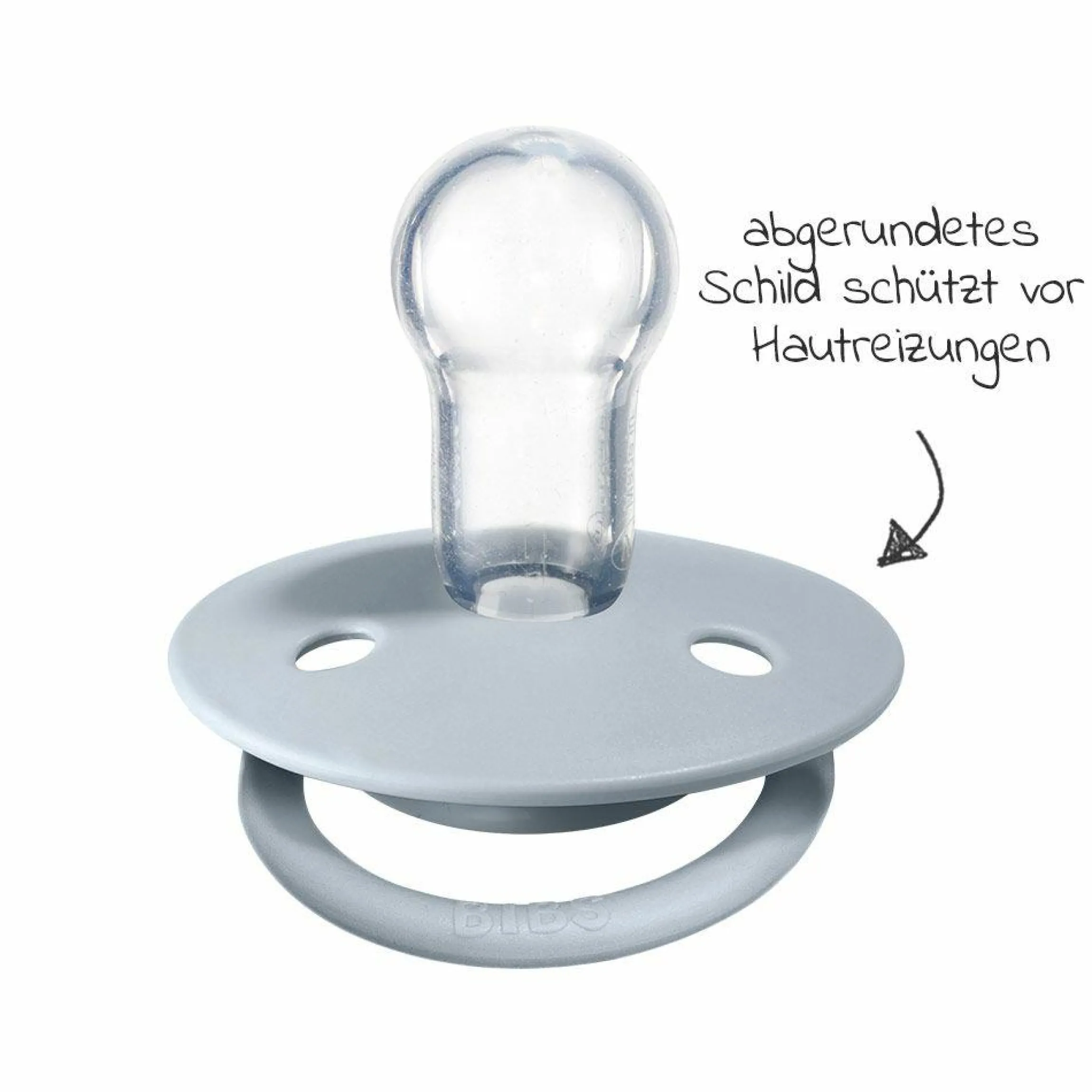 Schnuller - De Lux 2er Pack - Silikon - Iron / Baby Blue - Gr. 0-36 M