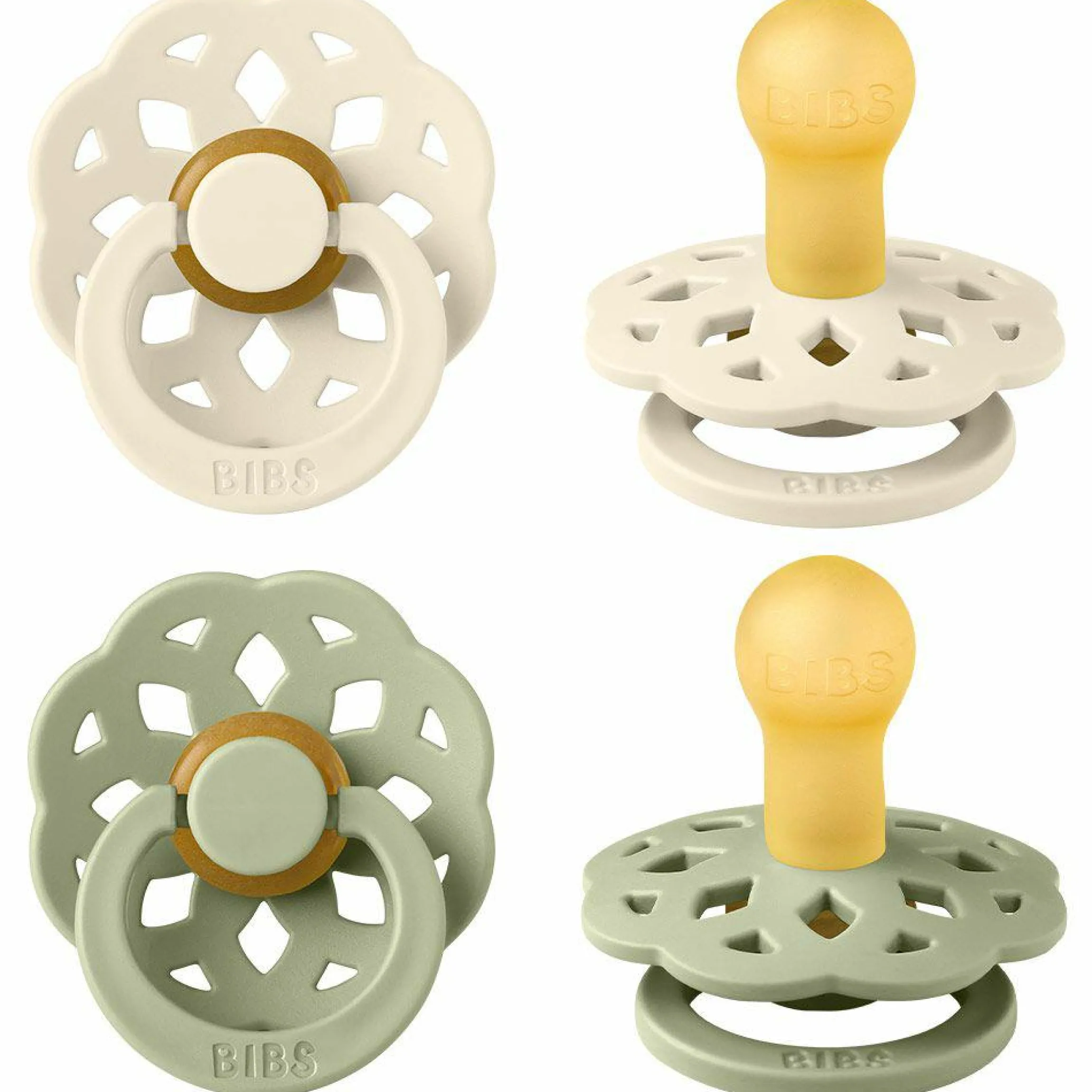 Schnuller 2er Pack Boheme - Naturkautschuk 6-18 M - Ivory / Sage