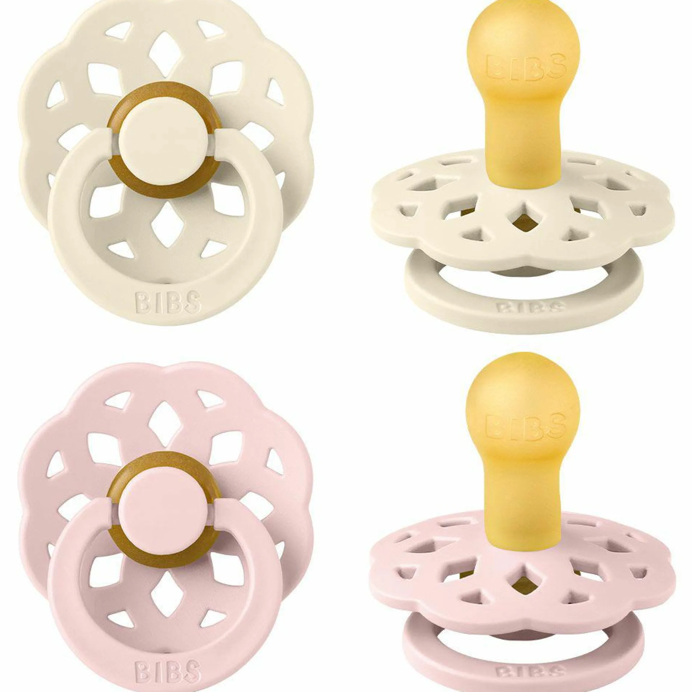 Schnuller 2er Pack Boheme - Naturkautschuk 6-18 M - Ivory / Blossom
