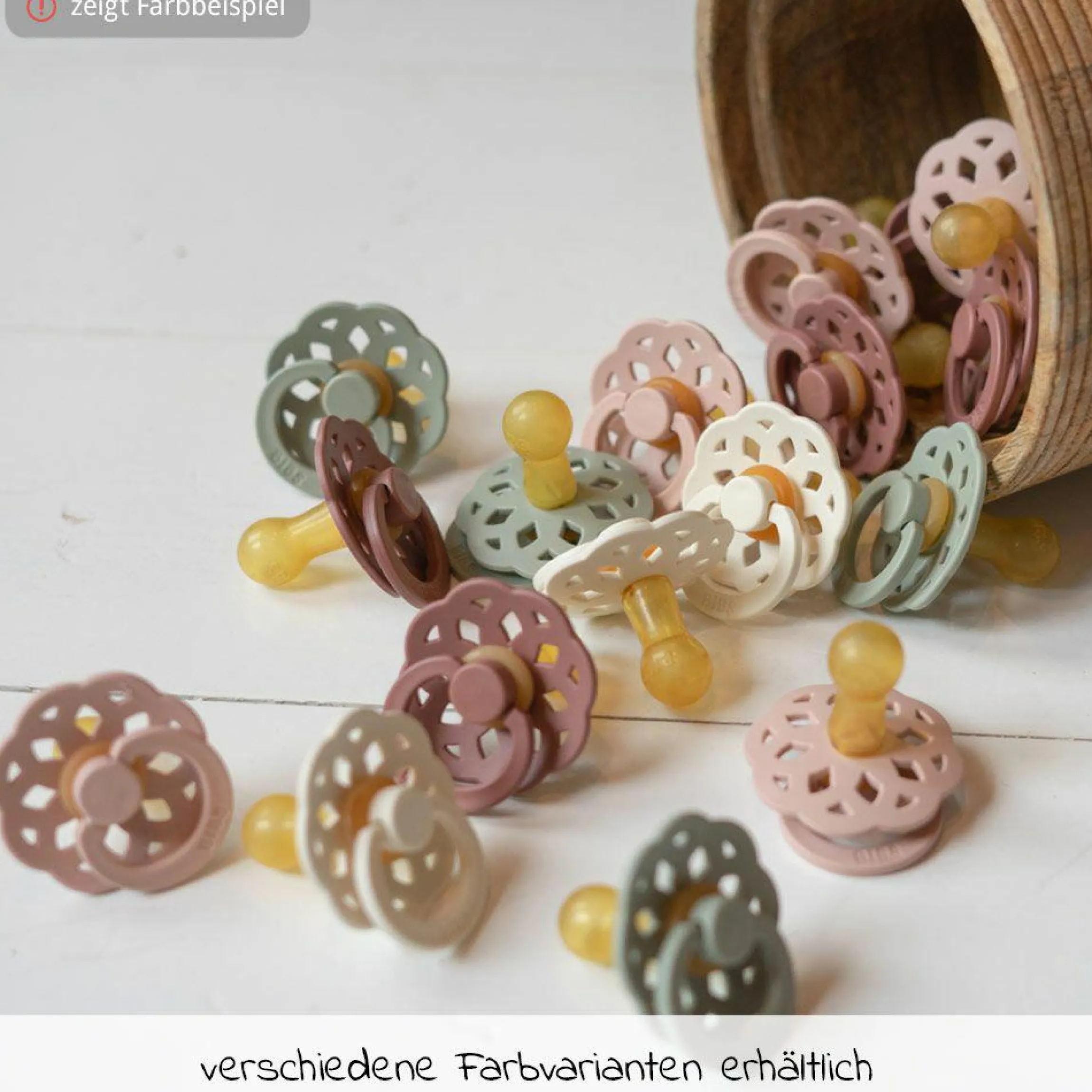 Schnuller 2er Pack Boheme - Naturkautschuk 6-18 M - Ivory / Blossom
