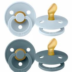 Schnuller 2er Pack Colour Anatomischer Sauger aus Naturkautschuk 0-6 M - Baby Blue / Petrol