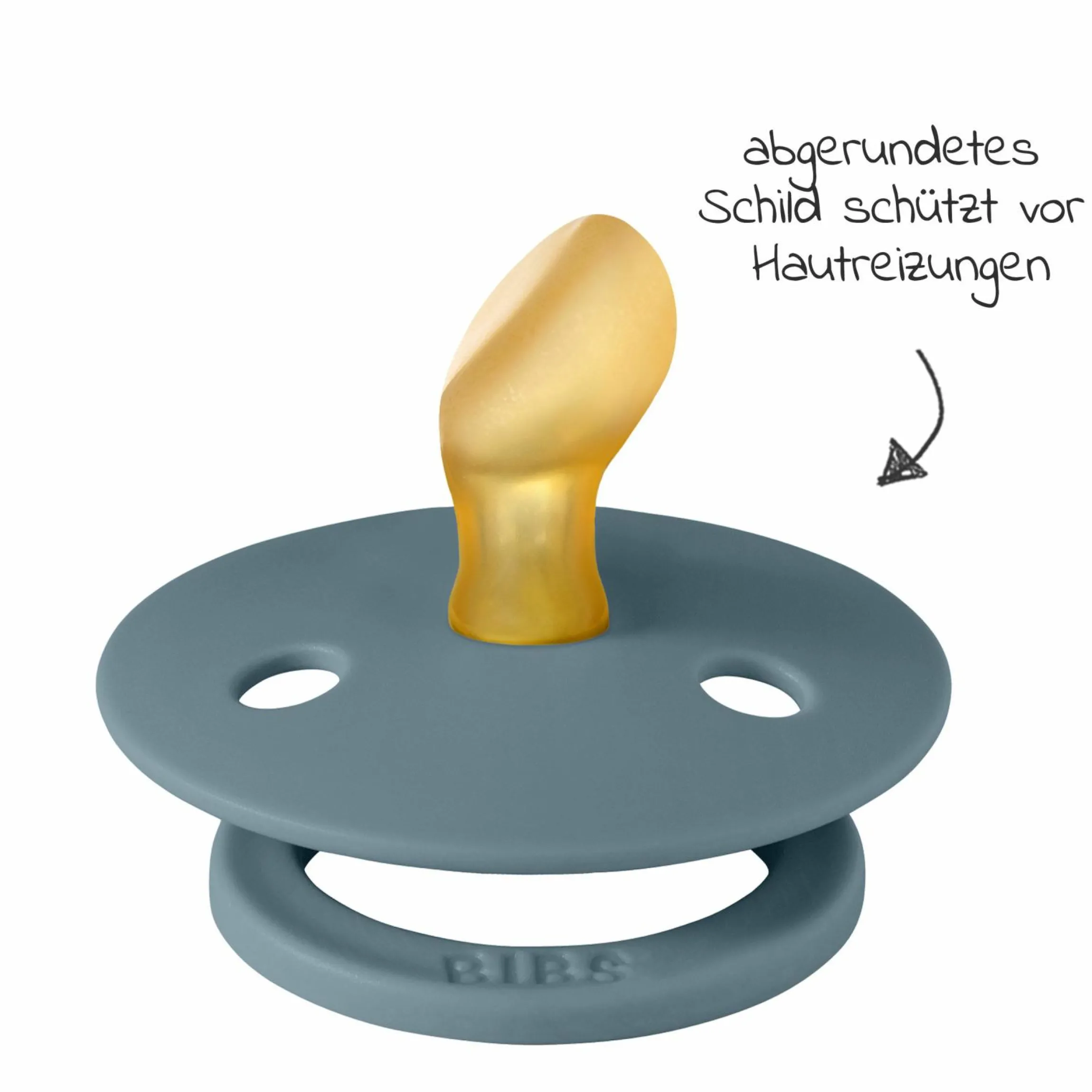 Schnuller 2er Pack Colour Anatomischer Sauger aus Naturkautschuk 0-6 M - Baby Blue / Petrol