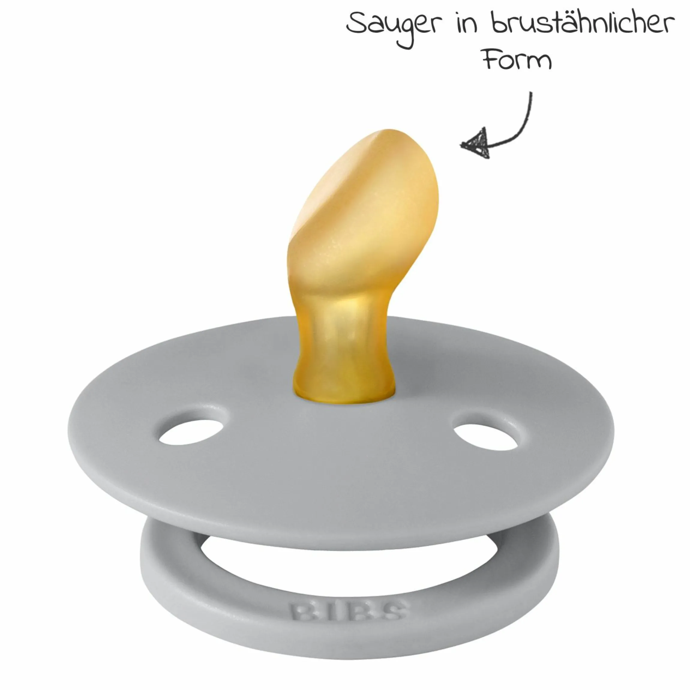 Schnuller 2er Pack Colour Anatomischer Sauger aus Naturkautschuk 0-6 M - Cloud / Vanilla