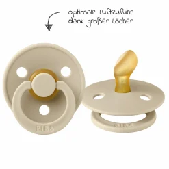 Schnuller 2er Pack Colour Anatomischer Sauger aus Naturkautschuk 0-6 M - Cloud / Vanilla