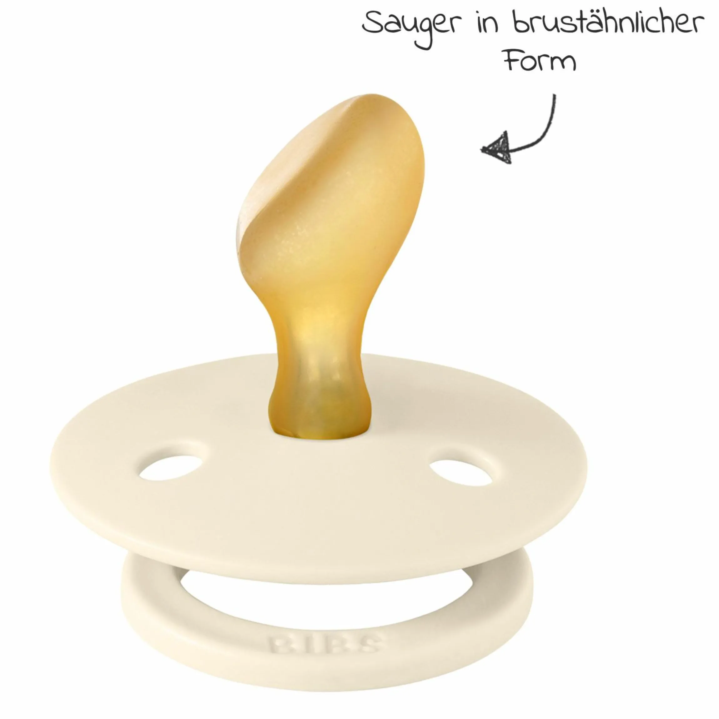 Schnuller 2er Pack Colour Anatomischer Sauger aus Naturkautschuk 6-18 M - Ivory / Blush
