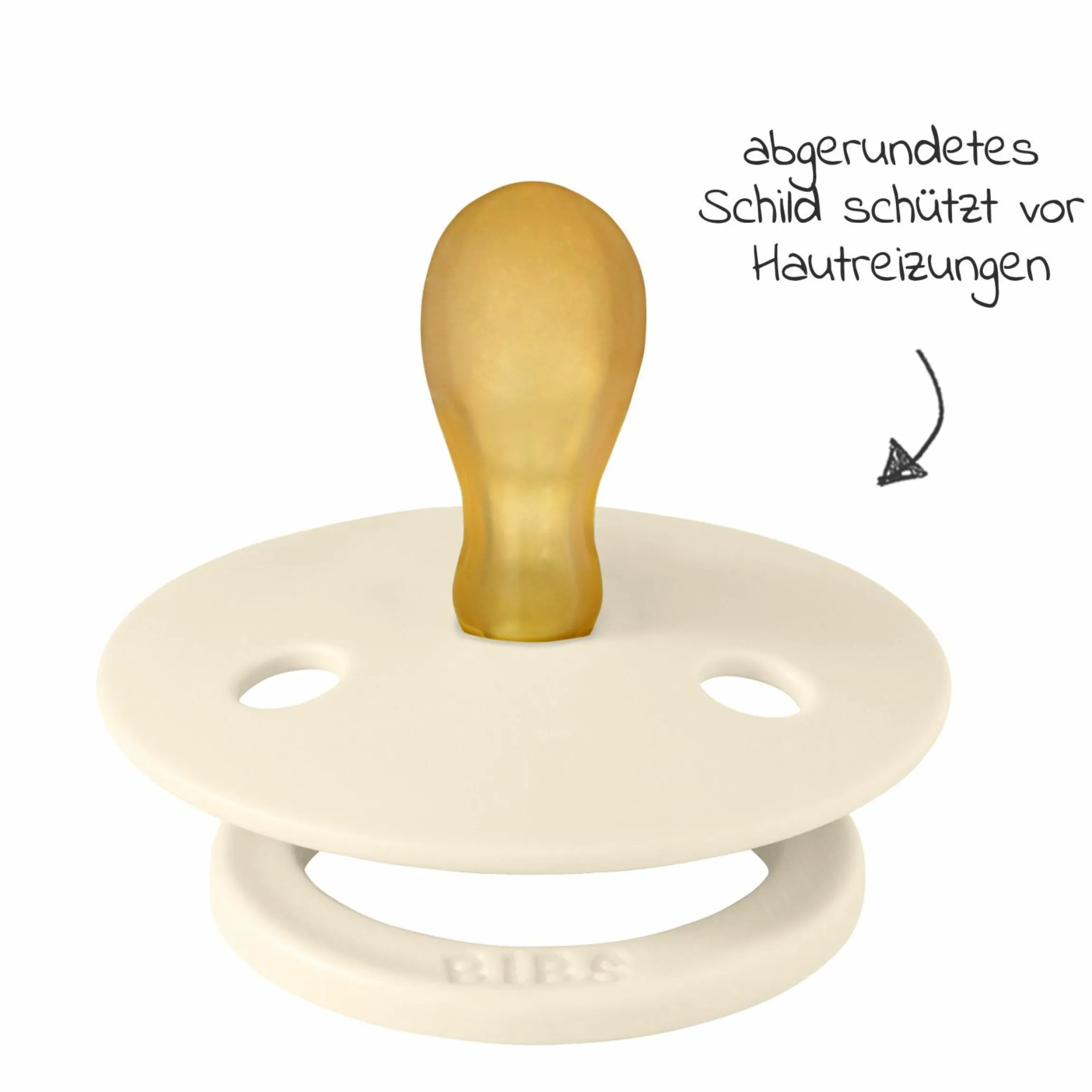 Schnuller 2er Pack Colour Symmetrischer Sauger aus Naturkautschuk 0-6 M - Sage / Ivory