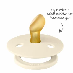 Schnuller 2er Pack Colour Anatomischer Sauger aus Naturkautschuk 0-6 M - Sage / Ivory