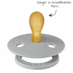 Schnuller 2er Pack Colour Symmetrischer Sauger aus Naturkautschuk 0-6 M - Cloud / Vanilla