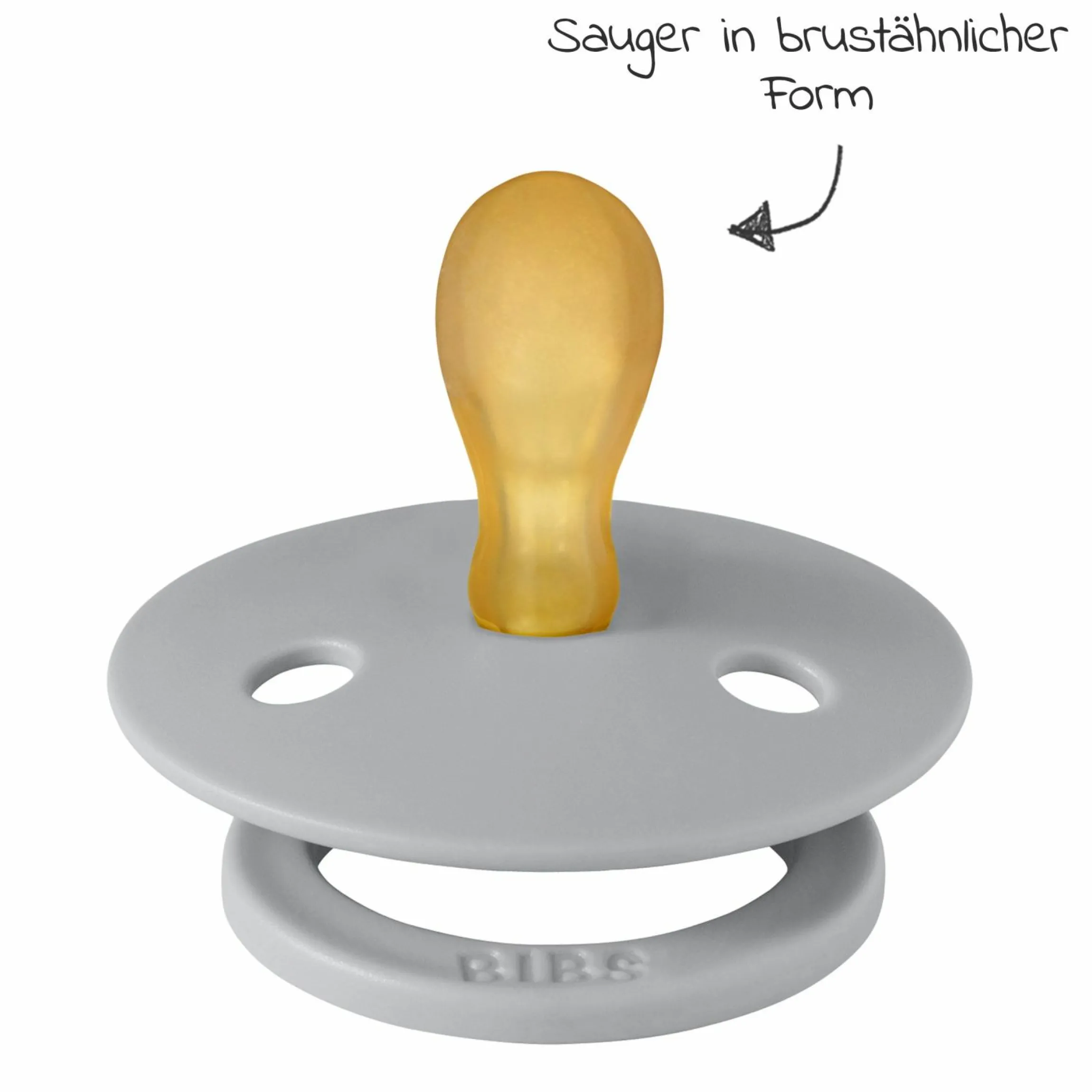 Schnuller 2er Pack Colour Symmetrischer Sauger aus Naturkautschuk 0-6 M - Cloud / Vanilla