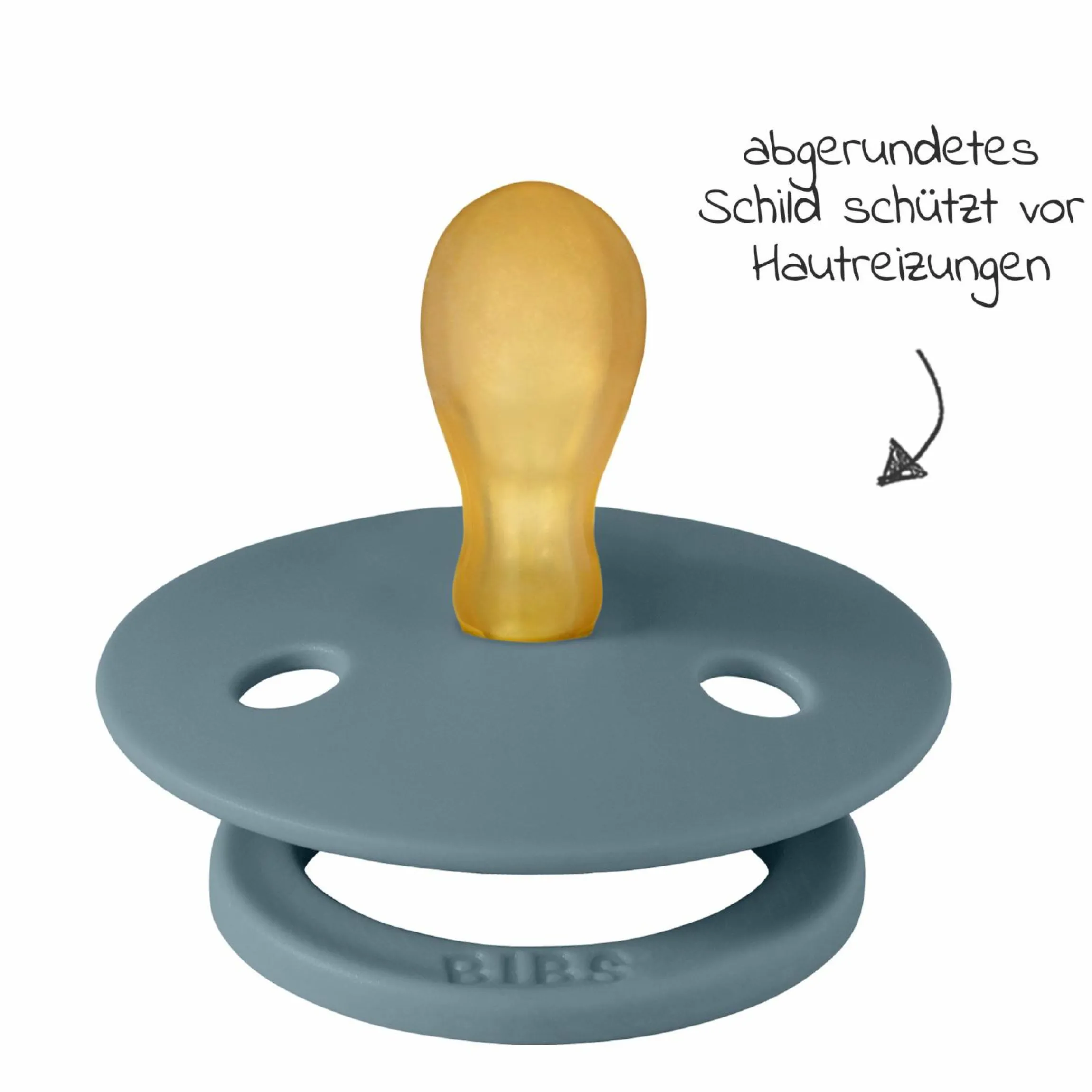 Schnuller 2er Pack Colour Symmetrischer Sauger aus Naturkautschuk 0-6 M - Baby Blue / Petrol