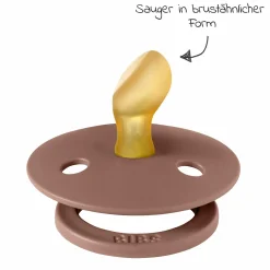 Schnuller 2er Pack Colour Anatomischer Sauger aus Naturkautschuk 0-6 M - Woodchuck / Blush