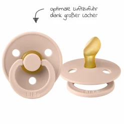 Schnuller 2er Pack Colour Anatomischer Sauger aus Naturkautschuk 0-6 M - Woodchuck / Blush