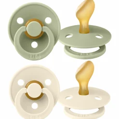 Schnuller 2er Pack Colour Anatomischer Sauger aus Naturkautschuk 6-18 M - Sage / Ivory