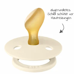Schnuller 2er Pack Colour Anatomischer Sauger aus Naturkautschuk 6-18 M - Sage / Ivory
