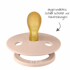 Schnuller 2er Pack Colour Symmetrischer Sauger aus Naturkautschuk 0-6 M - Woodchuck / Blush