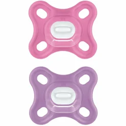 Schnuller 2er Pack Comfort - Silikon Newborn 0-3 M - Pink & Lila