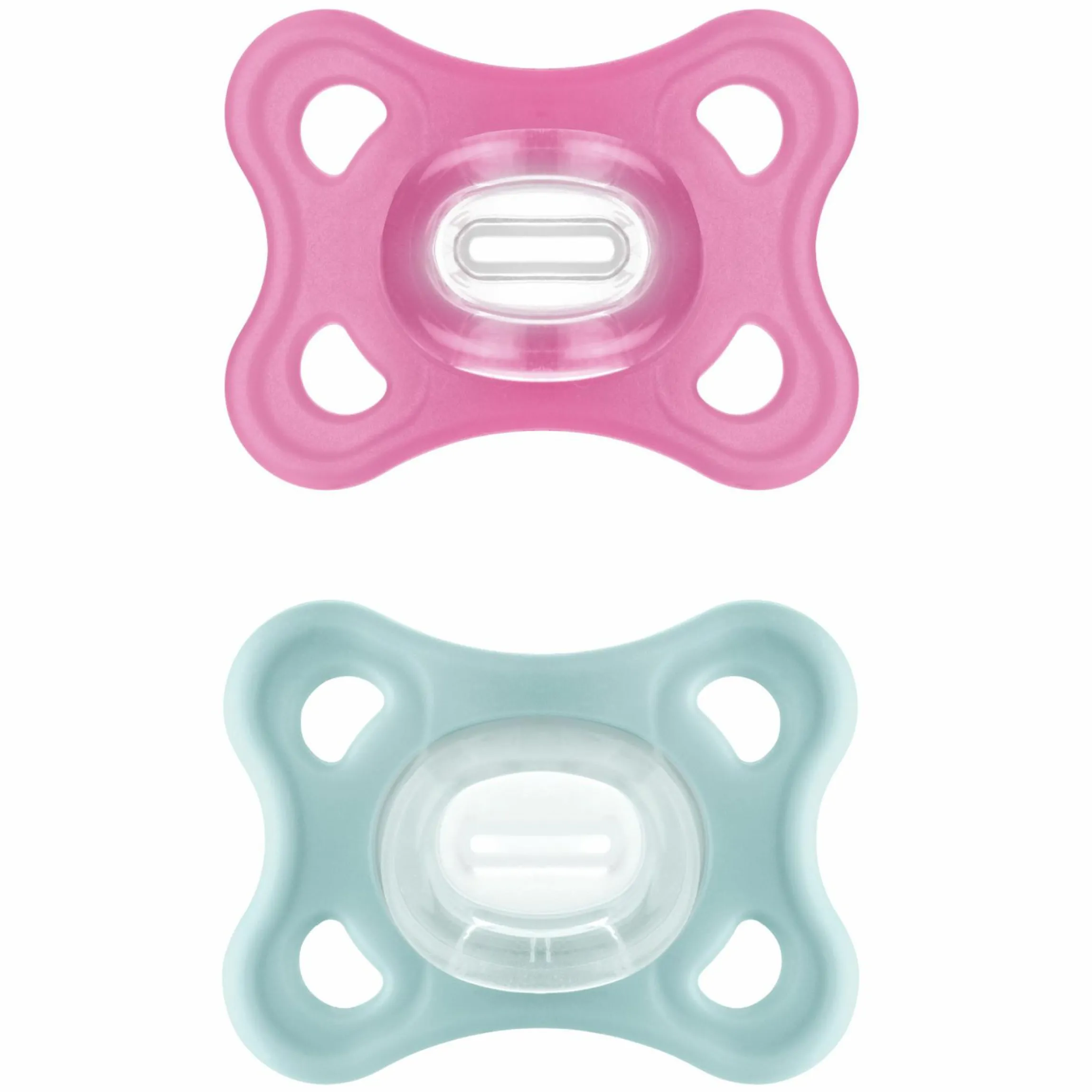 Schnuller 2er Pack Comfort - Silikon 3-12 M - Pink & Mint
