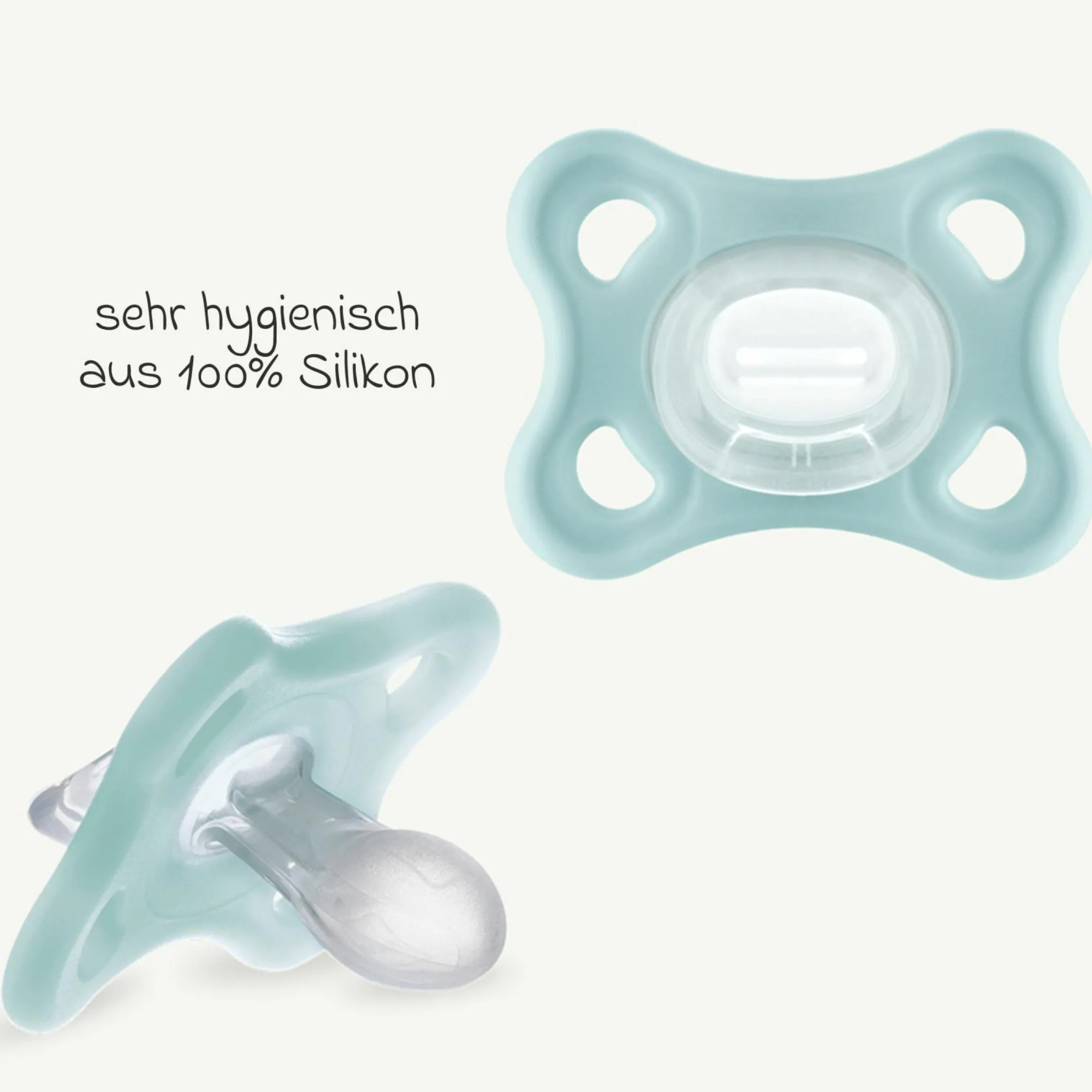 Schnuller 2er Pack Comfort - Silikon 3-12 M - Pink & Mint