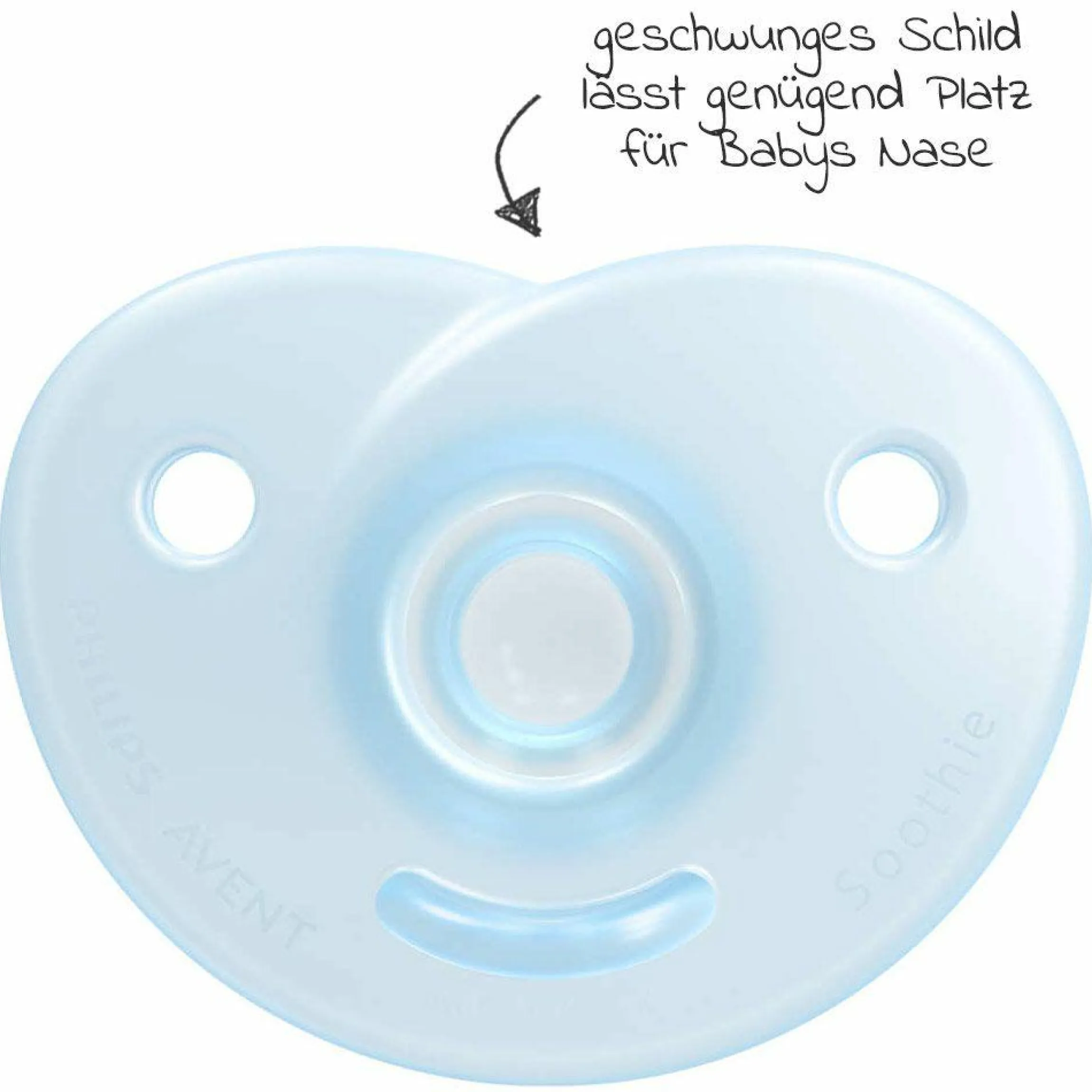 Schnuller 2er Pack Curved Soothie - Silikon 0-6 M - SCF099/21 - Blau