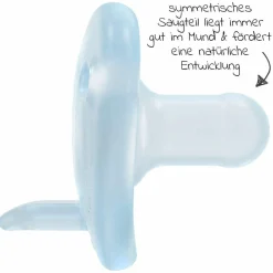 Schnuller 2er Pack Curved Soothie - Silikon 0-6 M - SCF099/21 - Blau