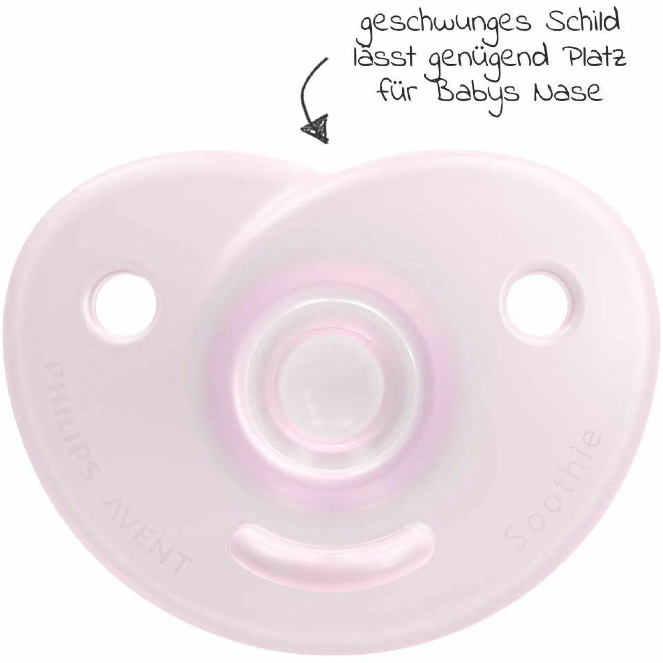 Schnuller 2er Pack Curved Soothie - Silikon 0-6 M - SCF099/22 - Rosa