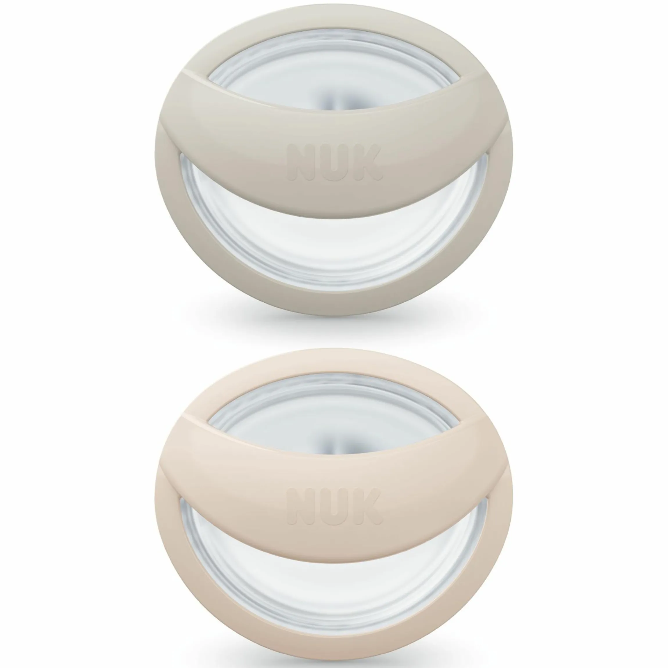Schnuller 2er Pack MommyFeel - Silikon 0-9 M - Greige / Sandstone