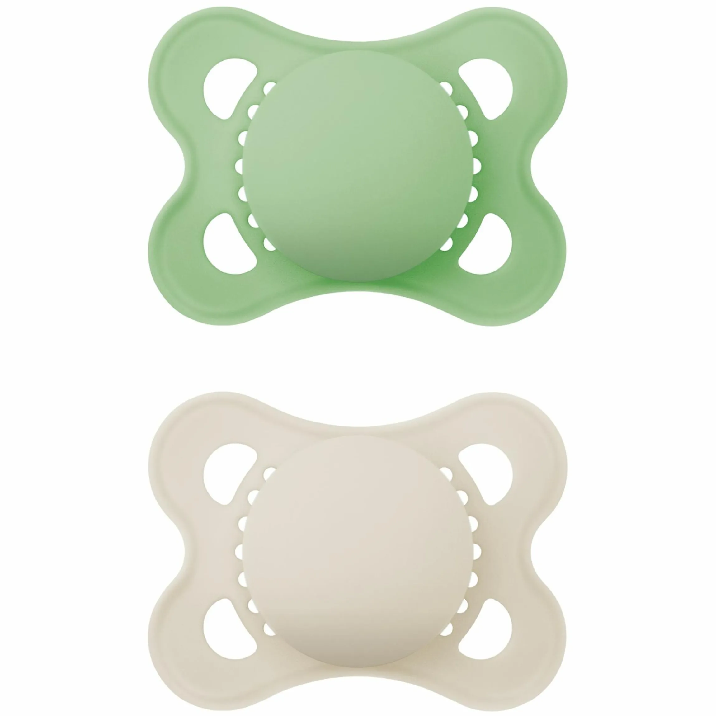 Schnuller 2er Pack Original - Silikon 0-6 M - Grün & Beige