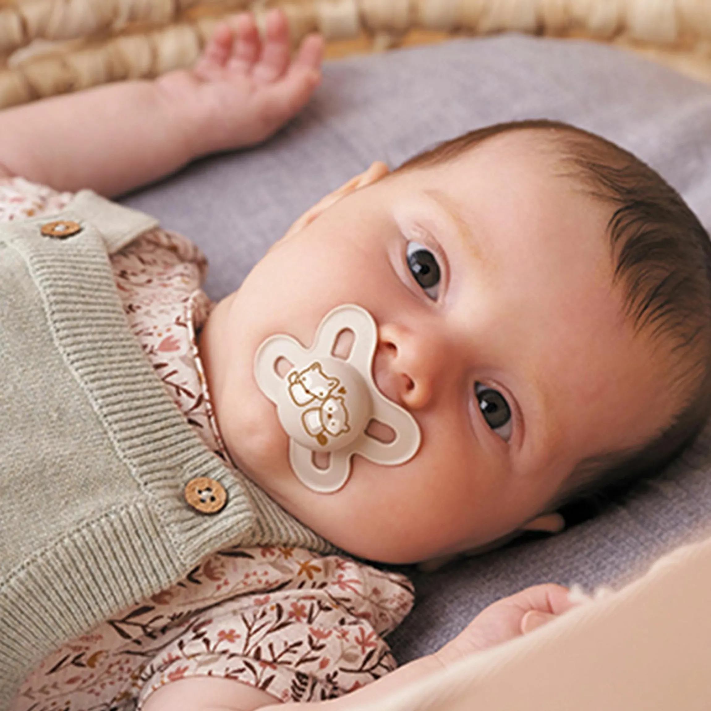 Schnuller 2er Pack Original Start - Silikon 0-2 M - Grün & Beige