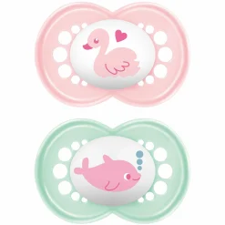 Schnuller 2er Pack Original - Silikon 6-16 M - Rosa