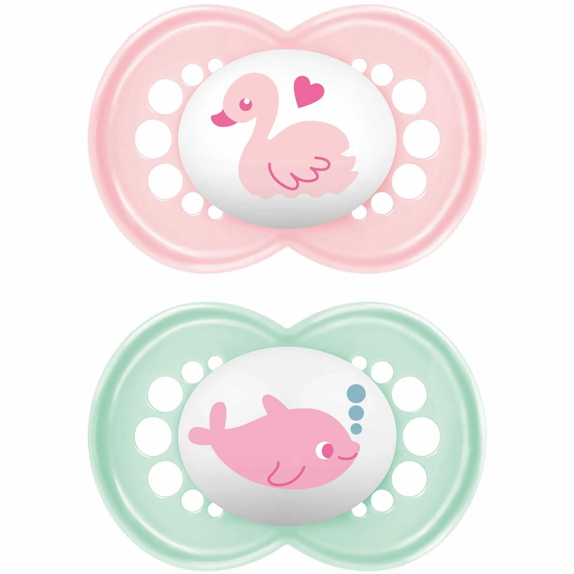 Schnuller 2er Pack Original - Silikon 6-16 M - Rosa