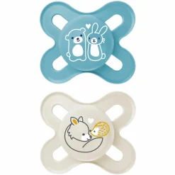 Schnuller 2er Pack Original Start - Silikon 0-2 M - Blau & Beige
