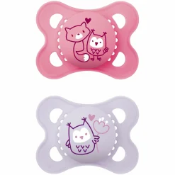 Schnuller 2er Pack Original - Naturkautschuk 0-6 M - Fuchs & Eule