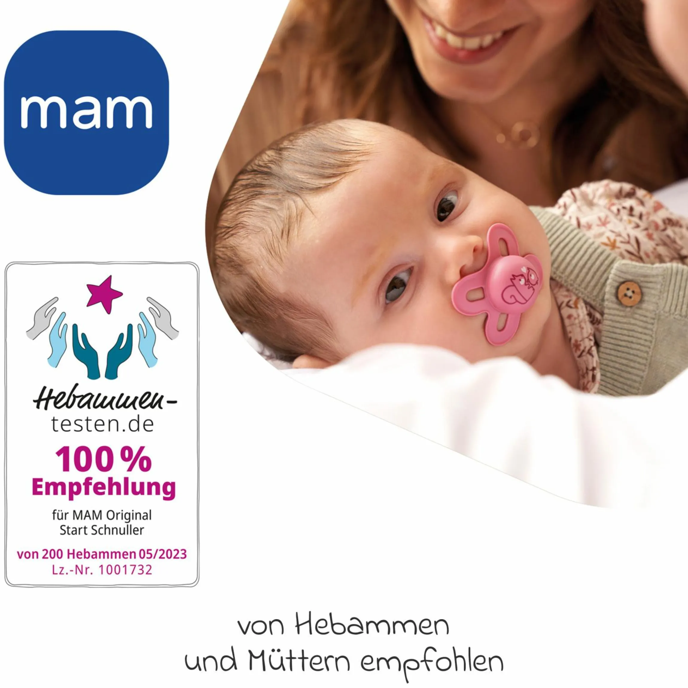 Schnuller 2er Pack Original Start - Silikon 0-2 M - Rosa & Beige