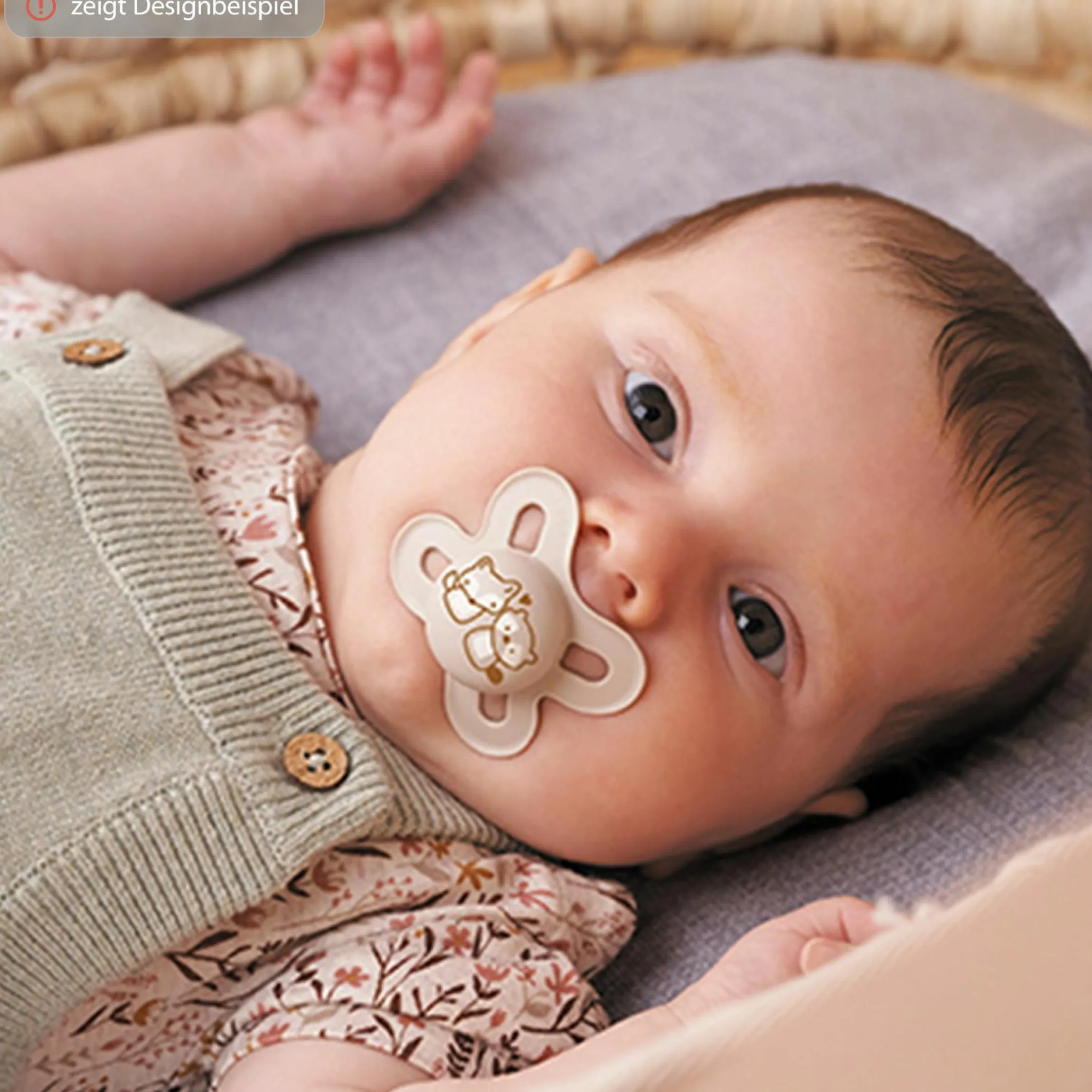 Schnuller 2er Pack Original Start - Silikon 0-2 M - Rosa & Beige