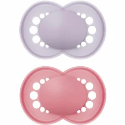 Schnuller 2er Pack Original - Silikon 6-16 M - Pink & Lila