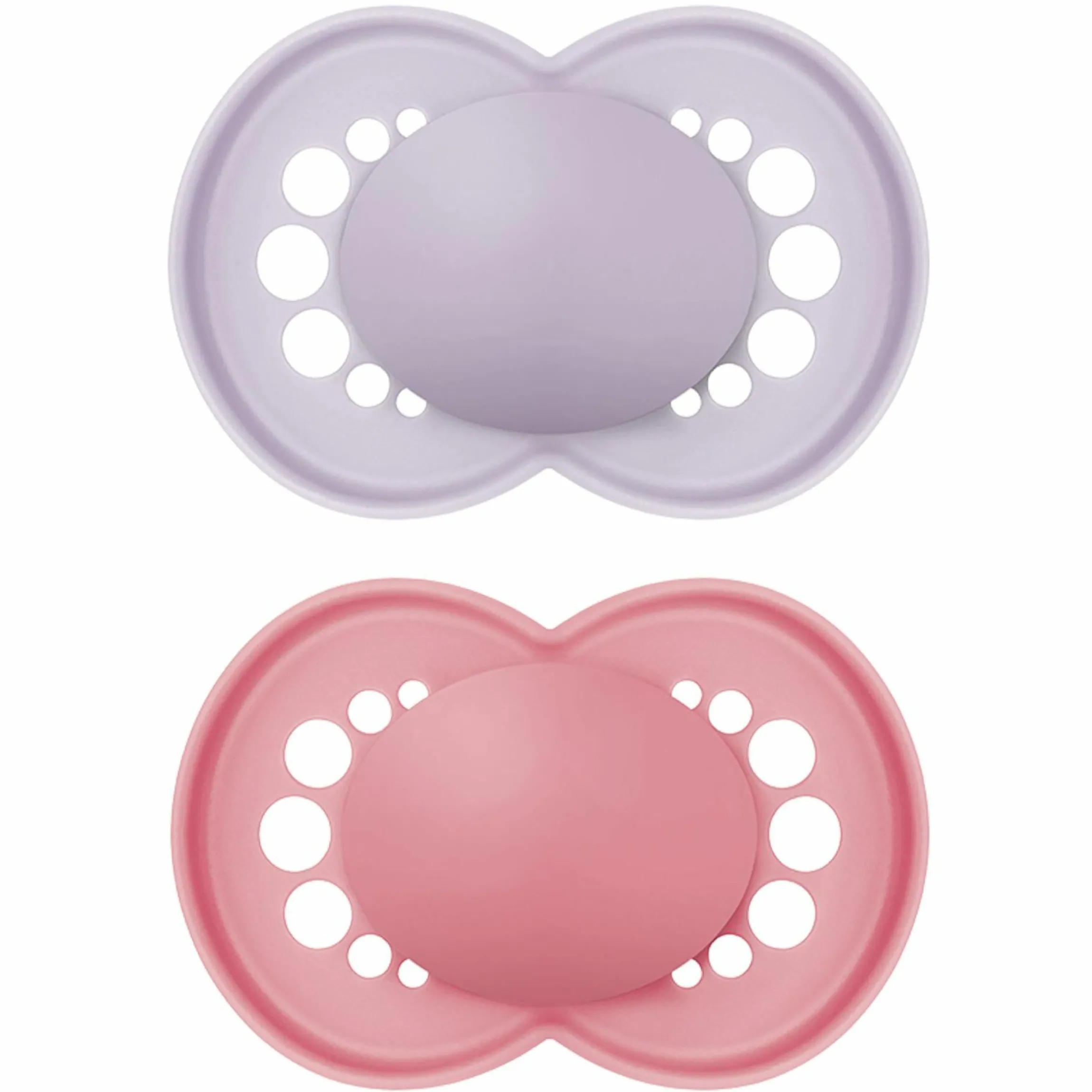Schnuller 2er Pack Original - Silikon 6-16 M - Pink & Lila