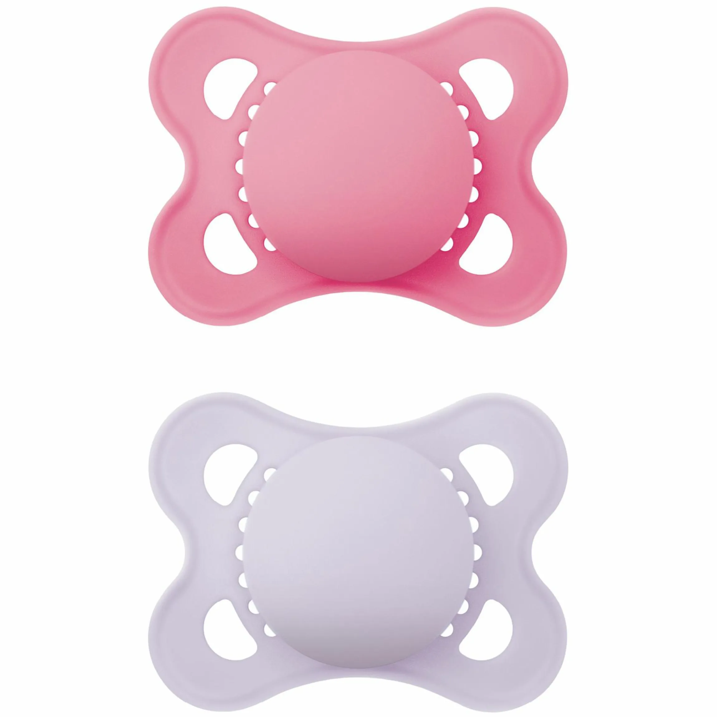 Schnuller 2er Pack Original - Silikon 0-6 M - Pink & Lila